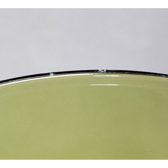 Snack Plates & Cups Indiana Glass King's Crown Thumbprint Avocado Green Vintage - Picture 8 of 8